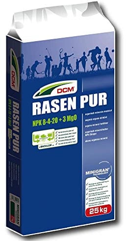 Cuxin DCM Rasen Pur 25 kg Profi Rasendünger mit Wirkung gegen Moos
