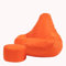 Bean Bag Bazaar Gaming Sitzsack mit Hocker für Erwachsene, Orange, Outdoor Sitzsack mit Füllung, Bean Bag, Wasserabweisender Stoff, Bequemer Sessel für Wohnzimmer, Garten, Terrasse
