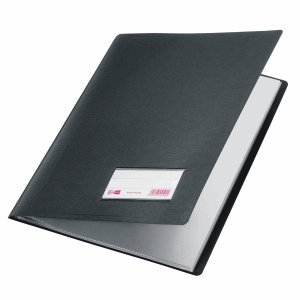 VELOFLEX 10 x Sichtbuch A4 mit Sichtfenster 10 Hüllen schwarz