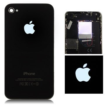 Montaggio Back cover Kit light luminescente accensione logo mela per iPhone 4 4S