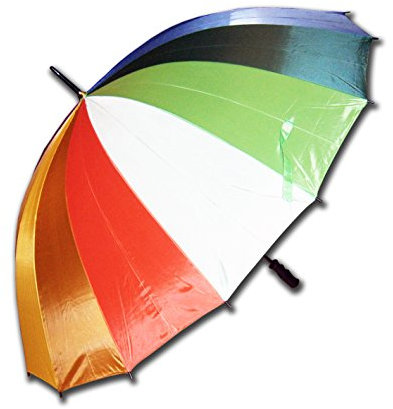 ECO GOLFSCHIRM ø130cm Regenbogen 98cm bunt Regenschirm Portierschirm Schirm 3572