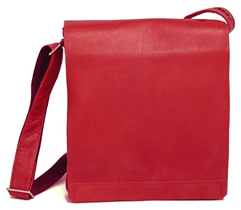 Harold´S Campo kleine Messenger Bag 27cm Hochformat Leder rot