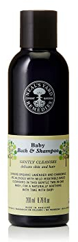 Neal's Yard Remedies Baby Bath & Shampoo, Body Wash Suitable For Newborns, With Lavender & Chamomile, Vegan & Cruelty-Free, 200ml