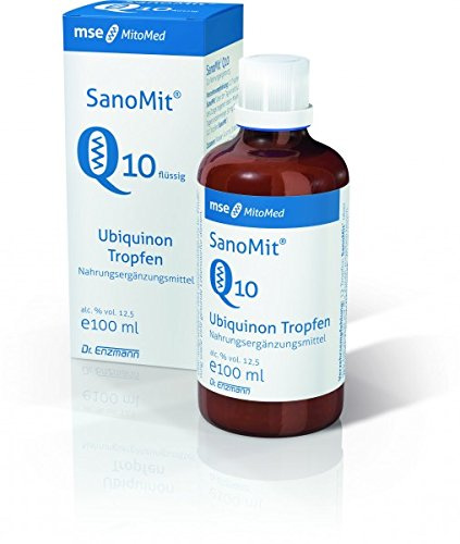 SanoMit Q10 flüssiges Ubiquinon Kaneka Coenzym Q10 (100ml) Tropfen, hochdosiert, liposomal vegan, Dr Enzmann