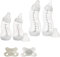 Difrax Set nouveau-né - 4x Biberon S 2x Sucette - Mixte Fille Garçon Unisex