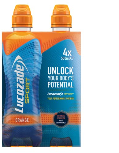 Lucozade Sport Drink, Orange, 4 x 500ml
