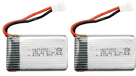 YUNIQUE 2 Pezzi Batterie Lipo Ricaricabili 3.7v, 500mAh Lipo per Rc Droni Quadricotteri Syma X5 X5C X5SC X5SW, Cheerson CX-30W, Skytech M68, Wltoys F949, JJRC H5C