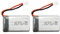 SYMA YUNIQUE Deutschland ® 2 Stuck Akku Lipo (3.7v, 500 mAh Lipo) x Rc Droni Quadcopter X5 X5C X5SC X5SW, Cheerson CX-30W, Skytech M68, Wltoys F949