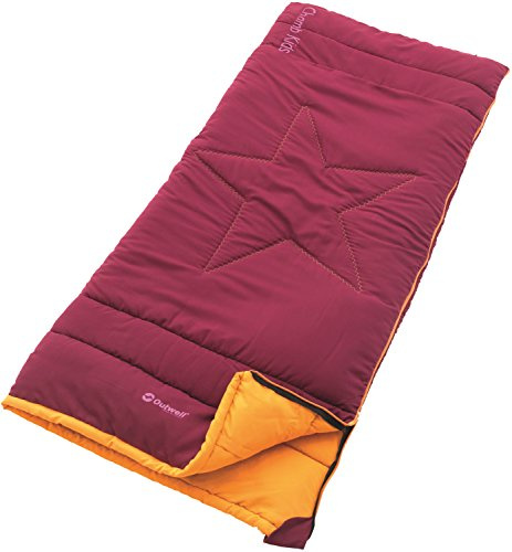 Outwell Children's Champ Sleeping Bag, Beet Red, 170 x 65 cm