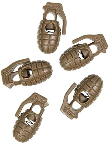 Mil-Tec 10er Pack Kordelstopper Pineapple Handgranate Kordelzugstopp Kordelzug Anhänger Anhänger
