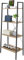 eSituro Bücherregal Leiterregal 4 Ablagen Standregal Aufbewahrung Küchenregal Badregal 60x35x148CM Schwarz+Hell Eiche SSTR0020