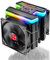 Raijintek Delos RBW - Doppelturm CPU Kühler RGB mit Drei 92mm Lüfter PWM - Kompatibel mit Intel und AMD Sockel - PC Kühler zum Gaming CPU Overclocking, Schwarz