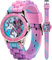Disney Accutime Kinder Mickey Mouse Minnie Maus Analog Quarz Uhr Zeitlehrer Armbanduhr für Kleinkinder, Jungen & Mädchen zum Lernen der Uhrzeit, Minnie Cotton Candy, Modern