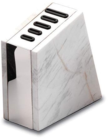 Grunwerg HX-05W Knife Block, Marble, White