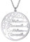 LONAGO 925 Sterling Silver Personalized Name Family Tree Necklace Custom 4 Names Tree of Life Pendant Necklace Jewelry (white-gold-plated-silver)
