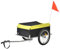 pro.tec Fahrradanhänger Lastenanhänger bis zu 40 kg Transportanhänger 130 x 65 x 50 cm Gepäckwagen Wetterfest Gelb/Schwarz
