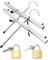 Holdfiturn 2 Pcs Ladder Clamps 43*39.5*22cm Roof Rack Clamp Lock Universal Ladder Roof Rack Lock Heavy Duty Roof Rack Clamps Lockable Safe Ladders with 2 Free Padlocks Included for Roof Rack