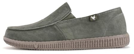 WALK IN PITAS | WP150 Slip ON Washed | Mocasines de Hombre | Náuticos Casual | Zapatillas de Verano | Zapatos Casuales y Cómodos | Calzado de Pitas | Kaki 41