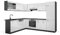 Vicco Eckküche R-Line, Weiß Hochglanz/Anthrazit, 227 x 287 cm ohne Arbeitsplatte