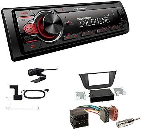 Pioneer MVH-330DAB 1 DIN Autoradio DAB+ Bluetooth USB AUX passend für Iveco Daily VI ab 2014 schwarz