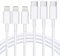 Lot de 3 câbles USB-C vers Lightning de 0,9 m, certifié MFi, câble de chargement Power Delivery pour iPhone 13/12/12 PRO Max/12 Mini/11/11PRO/XS/Max/XR/X/8/8Plus/iPad, blanc