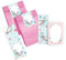 Junapack 6 Lesezeichen + 6 Mini-Notizblöcke + 6 Geschenktüten (rosa) + 6 Aufkleber Eule Mitgebsel Gastgeschenk beim Kindergeburtstag Mädchen
