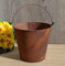 terracotta-toepfe-de Eimer ca. 20 cm bepflanzbar aus Metall Edelrost Rost Garten Pflanzgefäß Blumentopf Landhaus Shabby chic Vintage Pflanzgefäß