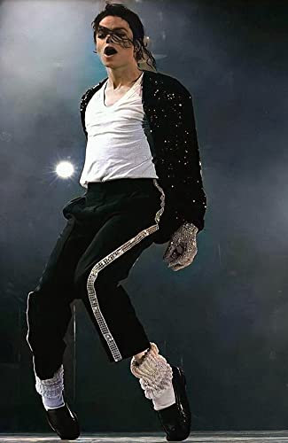 5D Diamant Painting Set FüR Erwachsene Und Kinder Billie Jean Tapete Michael Jackson DIY Diamond Painting Kristall Strass Diamant Stickerei GemäLde 23.6x35.4(60x90cm) Kein Rahmen