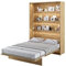 MEBLINI Schrankbett Bed Concept - Wandbett mit Lattenrost - Klappbett mit Schrank - Wandklappbett - Murphy Bed - Bettschrank - BC-01-140x200cm Vertikal - Artisan Eiche