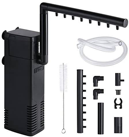 flintronic Filtro per Acquario, 600L/H Filtro Interno per Acquario per 80L Piccoli Acquari, Acquari Freddi o Tropicali, Acquario per Tartarughe