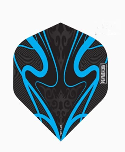 US Darts Pentathlon Light Blue LUX Standard Dart-Flights – 3 Sets (9 Flights) – 100 Micro (SuperTough)