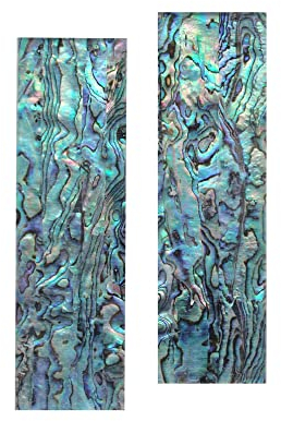 2 pcs Nature Bobbe Abalone Shell Pattern with Acrylic Scale Slabs Handles,DIY Pocket Knife Making Supplies Material