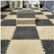 12 Pcs Interlocking Carpet Tiles, Plush Foam Square Floor Mats Set, Puzzle Floor Mat For Living Room, Bedroom And Hard Floor, 12 Tiles/12 Sq.Ft(Color:Grey+Apricot)