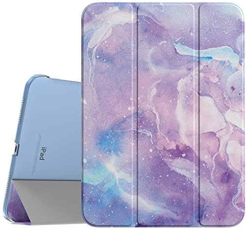 TiMOVO Cover Custodia per iPad A16 11/iPad 10 Gen 10,9, Viola stellato | Retro in PC, Rigido Semi-Trasparente, Auto Sveglia/Sonno
