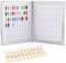 BNG Nail Display Book 120 Colors Nail Art Colour Chart, Professional Gel Polish Nail Display Card with 240 Pcs False Nails Tips For Salon Nail Art Showing, Silver Leather Book Nail Color Display