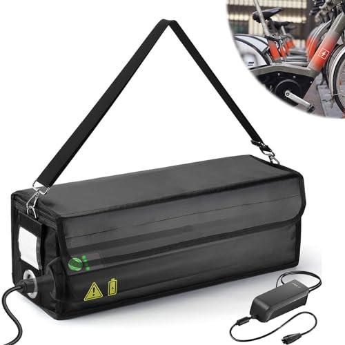 Nizirioo Sac de Batterie de Vélo Électrique Étanche et Antidéflagrant, Ignifuge Jusqu'À 1000 °C Sac de Sécurité Lipo Ignifuge pour le Stockage, le Transport, les Accessoires de Vélo Électrique