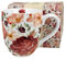 Tazza jumbo XXL, 900 ml, in porcellana, idea regalo per ufficio, per caffè, tè, cappuccino, tazza gigante (Spring Roses – Bianco)