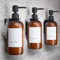 Elegante Juego de 3 dispensadores de champú y acondicionador, Botellas Modernas de Pet de jabón de Ducha de 21 onzas para Montaje en Pared sin taladros, dispensadores de jabón Corporal fáciles de