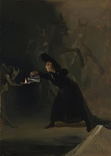 MSTECO Berühmt Leinwand Wandbild Kunstdruck Leinwand Malerei Poster Eine Szene Aus „zwangsweise Verzaubert“ Von Francisco De Goya für Flurdekoration 60x90cm