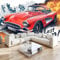 Papier Peint Panoramique Murales Voiture De Course De Style Dessin Animé Murale 3D Papier Peint Intissé Poster Décoration Fond De Mur Tv Salon Papier Peint Murales 250 (H) x 175 (L) cm
