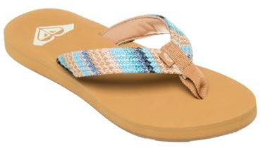 Roxy Damen Porto Raffia Sandale, Blue Depths, 41 EU