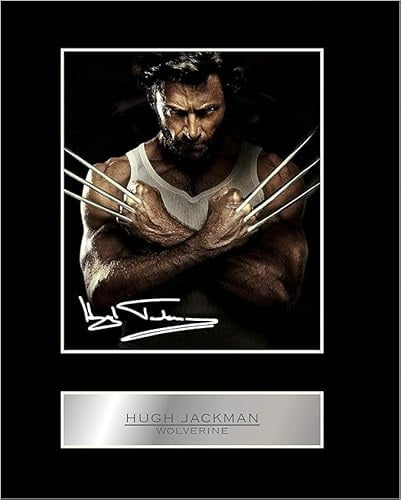 Hugh Jackman, vorgedrucktes Signatur-Foto, 25,4 x 20,3 cm, Passepartout, Nr. 11, gedrucktes Autogramm, Bild, 25,4 x 20,3 cm, Passepartout