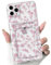 NITITOP Compatible with iPhone 11 Pro Case Clear with Card Holder Cute Flower Floral Leave Pattern for Women Girl Soft TPU Shock-absorbing Wallet Case Protective Phone Cover - Pink