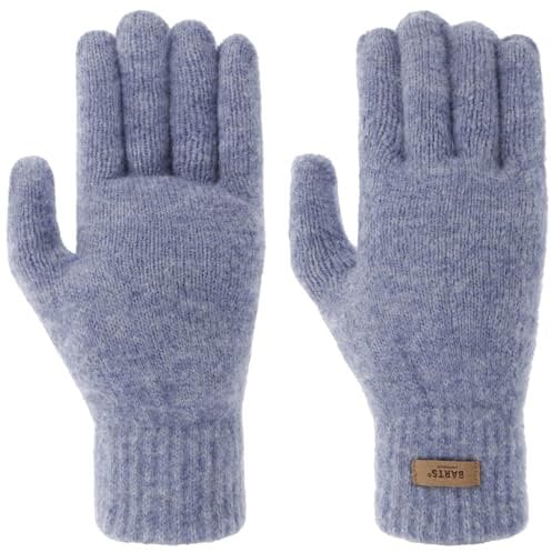 Barts Witzia Handschuhe mit Teddyfutter Fingerhandschuhe Damenhandschuhe Herrenhandschuhe Strickhand (One Size - blau)