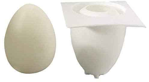 Fcnjsao Lindo molde de huevo de Pascua para velas resina epoxi manualidades molde de silicona huevo yeso jabón fácil de desmoldar libre