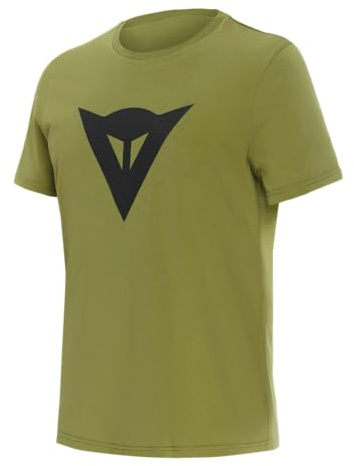 Dainese Men's Hyper Speed Demon Short-Sleeved Crew-Neck T-Shirt, Olive Branch, L