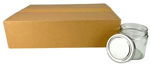 BIENEN SCHMIDT 52x DEEP Twist Off Honigglas 500 g Rundglas Gläser für Honig Deckelfarbe Silber