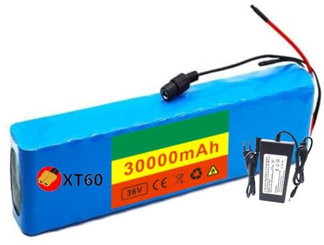 36V 30AH Fahrrad Akkupack 10S2P PVC-Batterie Wiederaufladbare Batterien Austauschbare Batterie Für Ebike Scooter XT60 Plug,36V 30Ah