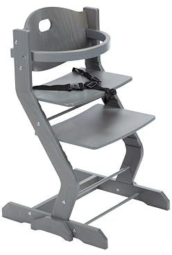 tiSsi® Hochstuhl Set mit Grundgestell und Bügel Buche GRAU