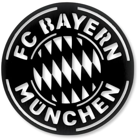 Bild Wappen Bayern Wand Holz - Raumdekoration, modernes Zuhause, originelle Geschenke für Herren, Kinder, moderne Wohnzimmerdekoration, Fußballposter (Bayern M)
